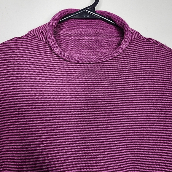 Title Nine Synergy Sweater Purple Striped Mock Neck Size XL - Picture 4 of 9